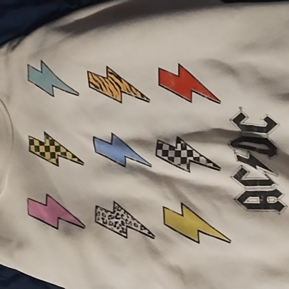 White acdc long sleeve shirt
